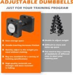 Adjustable Dumbbell 9 In 1 Free Weights For Multiweight Options Quick-Lock Adjustable Dumbbell Sets With Anti-Slip Steel Handle For Full-Body Home Gym Workouts - Image 5